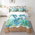 thumbnail image 2 of YST Cute Sea Turtle Bedding Set, 7-Piece, King Size, Ocean Theme, 2 of 4