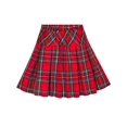 thumbnail image 2 of Jupe Fille Uniforme de Rentrée Scolaire Jupe Tartan Rouge 4-5 Ans, 2 of 6