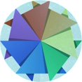 thumbnail image 1 of Ahgly Company Machine Washable Indoor Round Transitional Steel Blue Area Rugs, 3' Round, 1 of 7