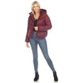 thumbnail image 4 of White Mark Women's Zip Hooded Puffer Jacket with Pockets, 4 of 7