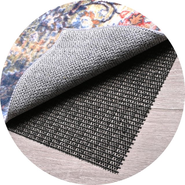 Coyacool Non Slip Rug Pads for Hardwood Floors, Round 4 Rug Pad Gripper for Area Rugs, Under Carpet Anti Skid Mat, Black, Keep Your Rugs Safe and in Place