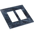 thumbnail image 3 of Nadoabtm Decorative Outlet Covers Realistic Deep Blue Marble Pattern 2 Gang Double GFCI Rocker Electrical Wall Panels Light Switch Cover Plate for living Room Home Decor, 3 of 8