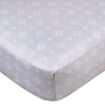 thumbnail image 1 of Gerber Childrenswear Knit Crib Sheet Pattern Geo Grey Print for Infants., 1 of 3