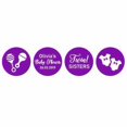 thumbnail image 2 of Darling Souvenir Candy&nbsp;Chocolate Labels Twins Sisters Custom Stickers 190 Pcs-Purple, 2 of 2