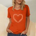 thumbnail image 2 of Dadaria Tee-Shirt pour Femmes Orange Manches Courtes Col Rond Hauts Été Chandail Blouses S, 2 of 5