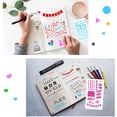thumbnail image 4 of 48 Pieces Kids Drawing Template Kit Alphabet Number Pattern Christmas Drawing Template Reusable for DIY Craft Journal Notebook Diary Scrapbook Planner Decoration Woodcut Pen Tools, 4 of 8