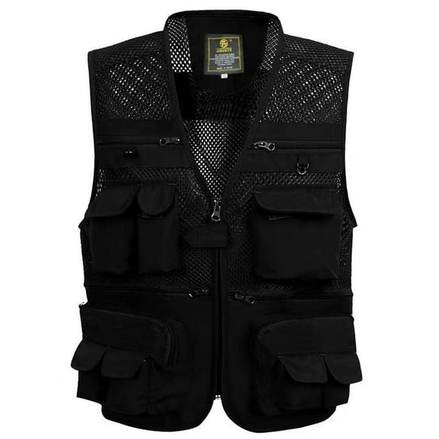 Mens Summer Outdoor Work Safari Fishing Travel Photo Vest with Pockets