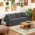 thumbnail image 2 of HOMCOM Canapé 3 Places, Sofa Rembourré pour Chambre, Gris Foncé, 2 of 10