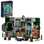 LEGO Harry Potter Ensemble de bannières de la maison Slytherin 76410 - Hogwarts Castle Common Room Jouet ou Affichage mural, Jouet de voyage collectible avec Minifigure Draco Malfoy, Cadeau magique pour les garçons, les filles et les enfants