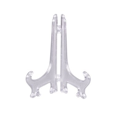 stanreset Pack de 10 Présentoirs Pliés en Plastique Support Plat Rack Peinture Cadre Étagère Décors à la Maison Piédestal pour Bureau 8 Pouces 1Set