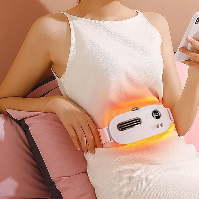 Kbndieu Abdominal Massager Abdominal, 3 Kinds of Heating, Vibrating Massage, Rechargeable Abdominal Physical, Suitable for Ladies or Those with Tired Backs Home Essentials