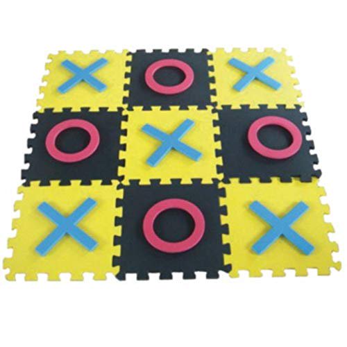 S&S Worldwide Jumbo Tic-Tac-Toe, 3' Square Foam Board, Storage Box with Handle Included, 5 X's and O's