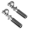 thumbnail image 4 of Krator Chrome Foot Pegs with 1-1.25" Inch Engine Guard Clamps, Anti-Vibrate, Foldable, Compatible with 2004-2006 Harley Davidson Dyna Low Rider EFI FXDLI, 4 of 6