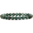 thumbnail image 1 of Bracelet Extensible Unisexe en Perles Rondes de 8 mm en Jaspe Sanguin Australien Naturel 7 Pouces, 1 of 5