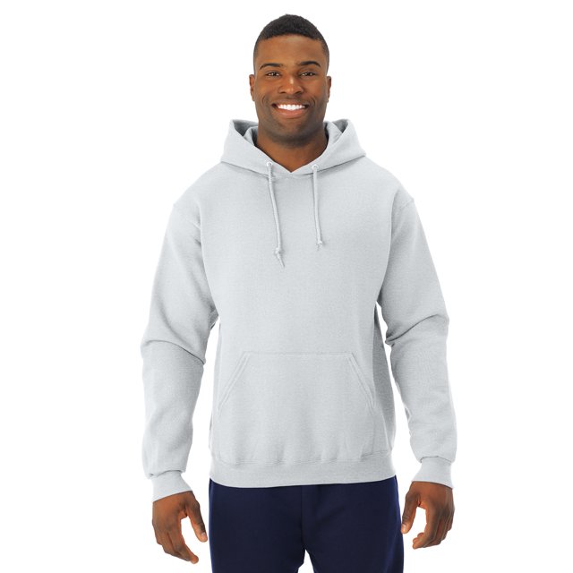 Jerzees Mens NuBlend Pull Over Hooded Sweatshirt, 2X, Ash