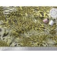 thumbnail image 2 of Soimoi Poly Georgette Fabric Leopard & Tiger Animal Skin Printed Fabric 1 Yard 52 Inch Wide, 2 of 3