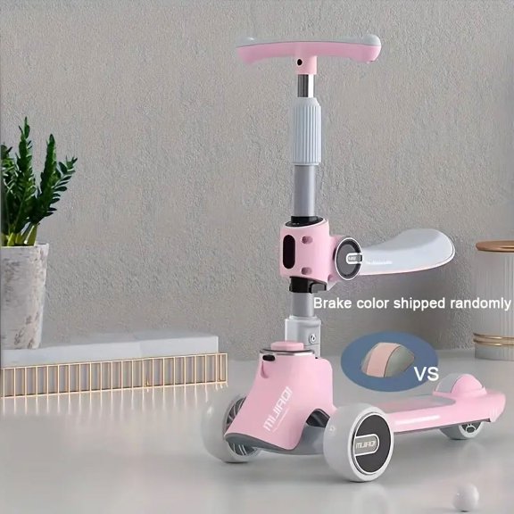 Trottinette pour Enfants avec Siège Pliable/amovible - Trottinette à 3 Roues pour Tout-Petits à Hauteur Réglable pour Garçons et Filles