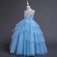 thumbnail image 2 of KAWELL Robe de Gala Princesse Sans Manches Brodée pour Filles Robe de Bal pour Enfants, 2 of 4
