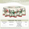 thumbnail image 5 of Christmas Holly Round Tablecloth Winter Snowflake Wrinkle Resistant Table Cloth Xmas Red Bird Decor Table Cover for Winter Holiday Home Kitchen Picnic Party 60 Inch, 5 of 5