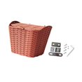 thumbnail image 4 of Lipstore Bike Storage Basket with Lid Detachable Front Frame Bike Basket Cycling Carrying Brown, 4 of 8