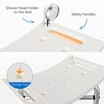 thumbnail image 2 of Heavy Duty Adjustable Shower Chair - 500lb Capacity - Lightweight Rust-Resistant Aluminum Bath Bench, Padded Anti-Slip Seat, Tool-Included Assembly, 2 of 7