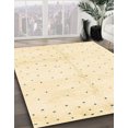 thumbnail image 2 of Ahgly Company Tapis d'Intérieur Ronds Abstraits Brun Or Unis, 6 Pieds Rond, 2 of 6
