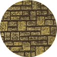 thumbnail image 1 of Ahgly Company Tapis Rond Lavable en Machine Intérieur Caramel Brun, 3 Pieds Rond, 1 of 7