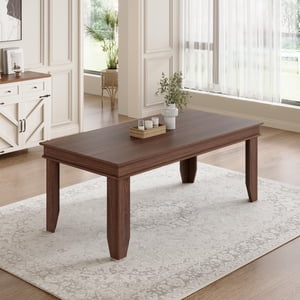 Kojooin 71" Table à manger ferme pour 8 Personnes, Table de cuisine longue en bois brun avec cadre solide, Grandes tables de salle à manger rectangulaire pour 6-8