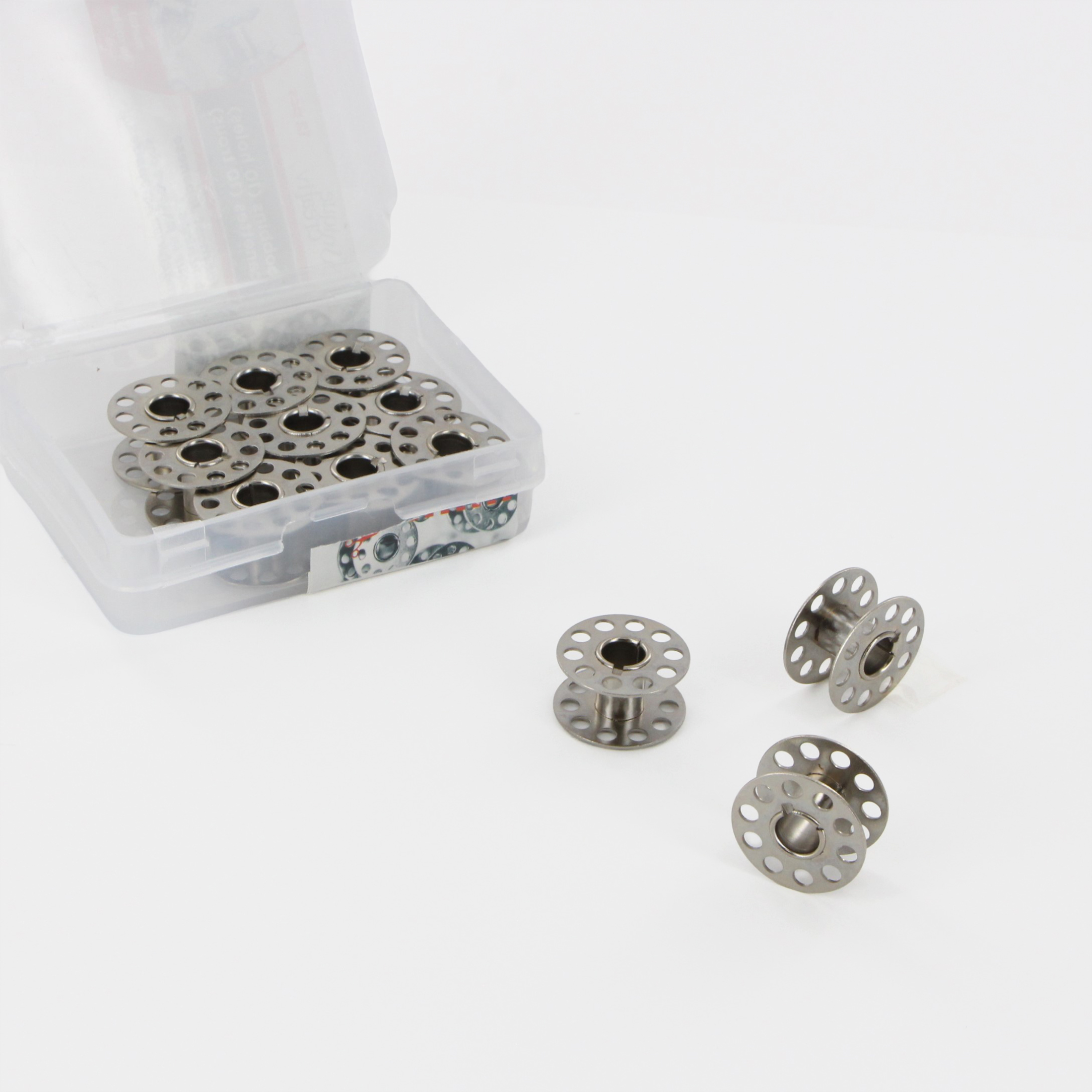 UNIQUE CREATIV 10-Holes Japanese Machine Metal Bobbins, 12 pcs