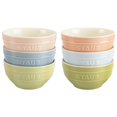 thumbnail image 1 of STAUB Ceramique 12 cm / 6 Piece Ceramic Bowl Set In Macaron Colours, Mixed Colours, 1 of 6