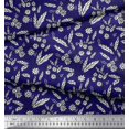 thumbnail image 3 of Soimoi Cotton Poplin Fabric Leaves & Floral Block Decor Fabric Printed Yard 56 Inch Wide, 3 of 3