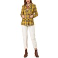 thumbnail image 2 of INSPIRE CHIC Women's Jacket Notched Lapel Double Breasted Padded Shoulder Blazer XL Yellow, 2 of 7