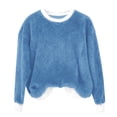 thumbnail image 2 of Chandails d'Automne et d'Hiver Grande Taille pour Femmes, Chandail à Capuchon à Col Rond en Flanelle Uni à la Mode et Décontracté pour Femmes, Chandails à Capuchon Amusants, 2 of 4