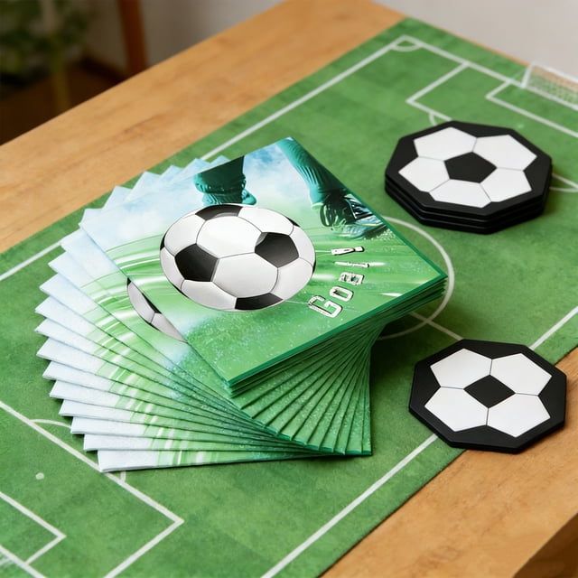 Football Party Napkins | Disposable Sports-Themed Cocktail Napkins for Game Day & Tailgating