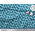 thumbnail image 2 of Soimoi Blue Cotton Voile Fabric Check Check Print Fabric by Yard 42 Inch Wide, 2 of 4