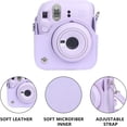 thumbnail image 3 of Purple Protective Cover for Fuji Instax mini12 Instant Camera with Detachable Adjustable Shoulder Strap - Custom-Fit Case for mini12, 3 of 6