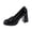 Black, variant on Womens Mary Jane Shoes Bow Vintage Square Toe Dress Shoes Chunky Mid Heel Oxford Shoes Slip on Pumps White