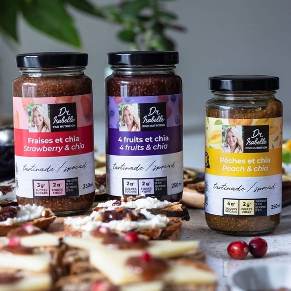 Dr Isabelle Tartinades aux Fruits et au Chia - Lot de 6