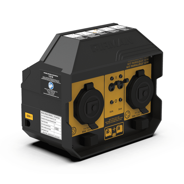 Firman Generator Parallel Kit 1210 Parallel Cord; 50/30 Amp; Outlet 14-50R 120 Volt Receptacle/TT-30 RV Receptacle; Portable Design; LED Panel