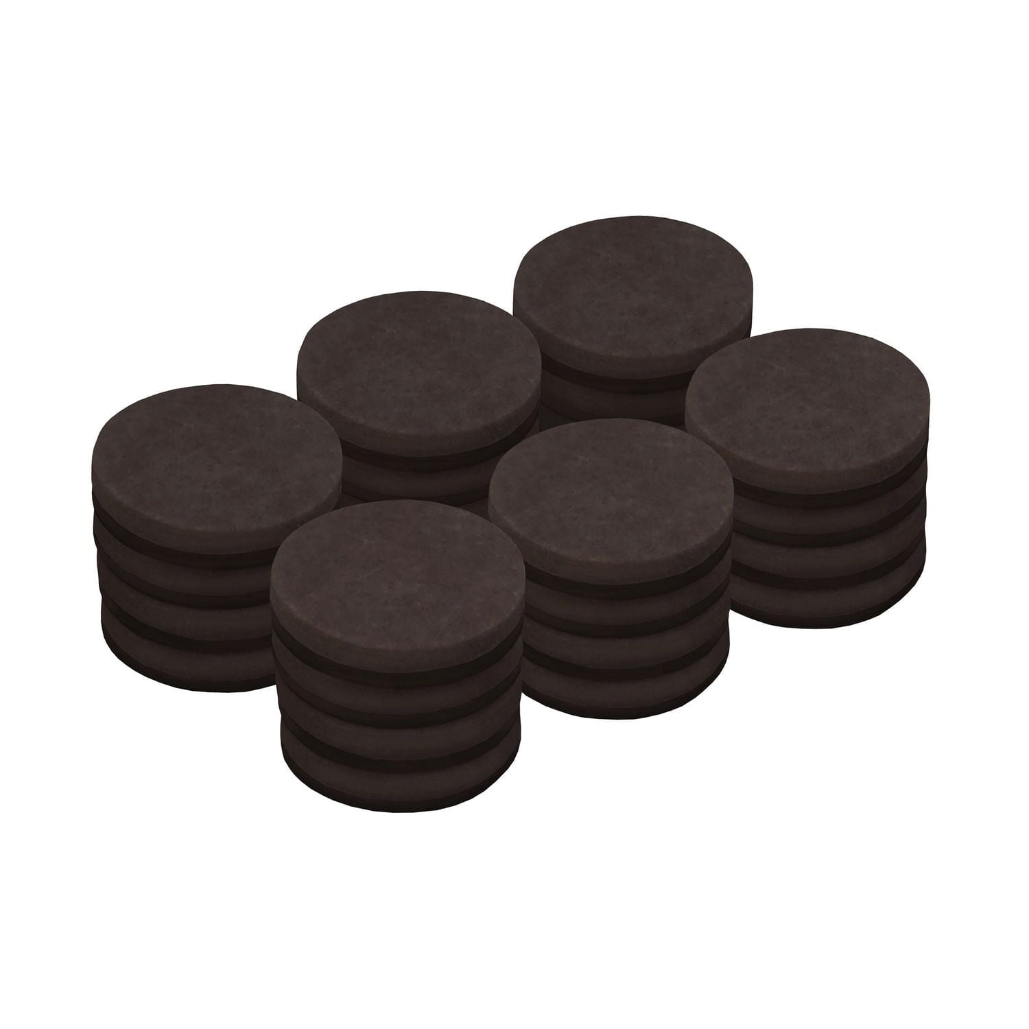 Super Sliders With Gorilla Glue 1.5" Round Felt Pads Brown 24pc