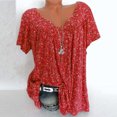 thumbnail image 2 of Jolis Hauts pour Femmes Mode Décontractée Ample T-Shirt à Col Rond Imprimé Chat Lune Vin TTG, 2 of 5