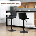 thumbnail image 4 of HOMCOM Tabourets de Bar Réglables 2 Pcs Hauteur Comptoir Tabouret de Comptoir de Cuisine Gris, 4 of 10