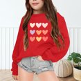 thumbnail image 2 of YOUSNH Chandails pour Enfants Chandails d'Automne et d'Hiver à Lettres Imprimées Col Rond Manches Longues Chandails à Capuche pour Filles Rouge 7-8 Ans, 2 of 6