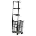 thumbnail image 4 of amagogo Rolling Sports Equipment Organizer Accessories with Wheels Ball Storage Rack Black, 4 of 10