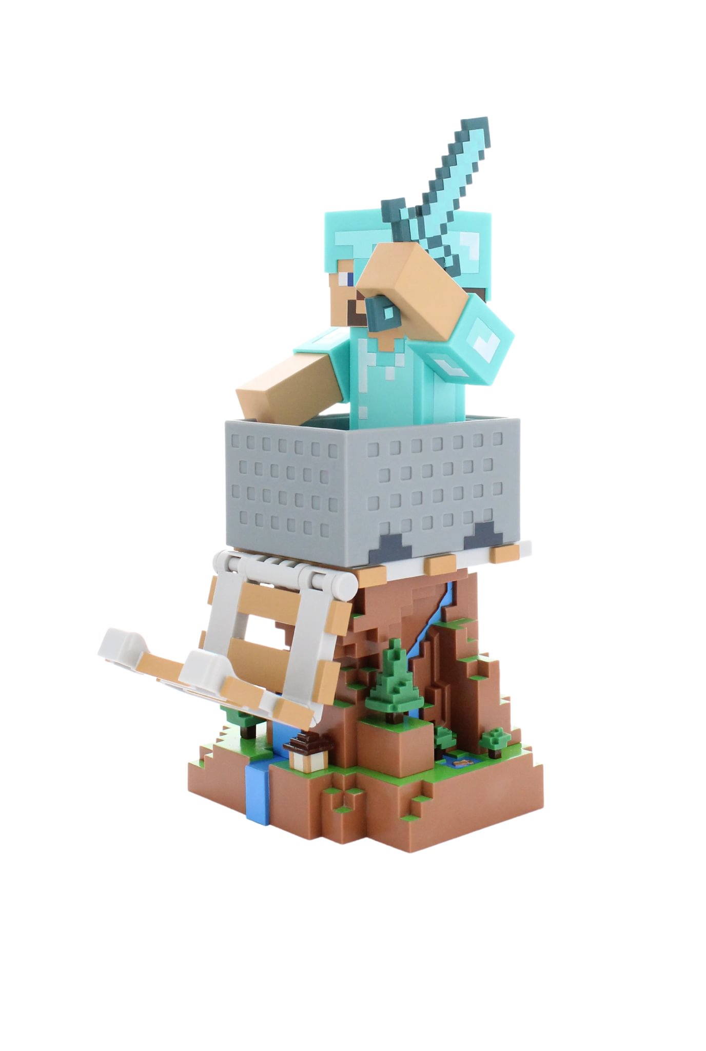 Exquisite Gaming Minecraft: Steve Cable Guy R.E.S.T support d'appareil de figurine à collectionner