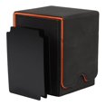 thumbnail image 1 of Leather Deck Case 100+ Sleeved Cards Card Cases Protectors Container for Business Cards Black Orange, 1 of 1