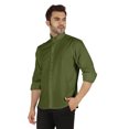 thumbnail image 4 of Bestman Formal Front Button Placket Solid Shirts For Mens Long Sleeve Regular Fit Shirt, 4 of 7