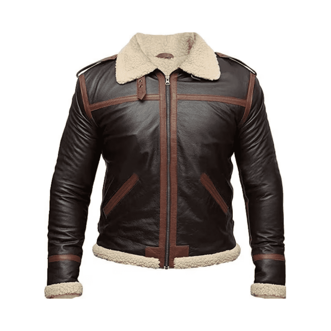 Veste Bombardier B3 Homme Veste Bombardier en Cuir Brun B3 Veste Aviateur Homme Veste en Cuir Brun pour Homme Veste Aviateur en Shearling pour Homme Veste en Shearling pour Homme Taille 5TG