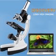thumbnail image 2 of Microscope Set with Accessories Kit 100X-1200X Children Kids Students All-Metal Microscope Biology Biological Science Scientific Lab Experiment Microorganism Microscopic Magnifier, 2 of 8