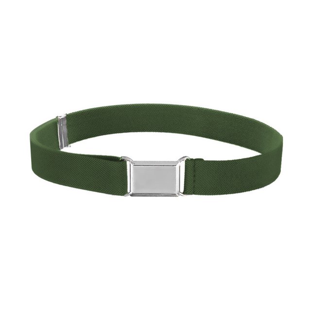 1 Ensemble Ceinture Élastique pour Enfants Design Simple Garçons Ajustable Design Simple Boucle Taille Extensible Réutilisable Lavable Jeans Accessoires de Vêtements Vert